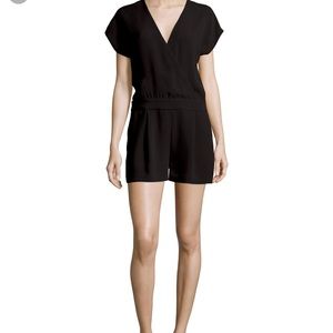 Black crepe romper with pockets!